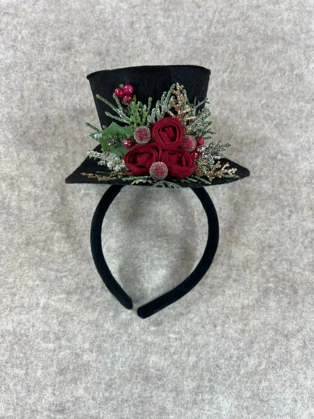 Eleina May & Co Christmas Floral Snowman Hat Headband  Holiday